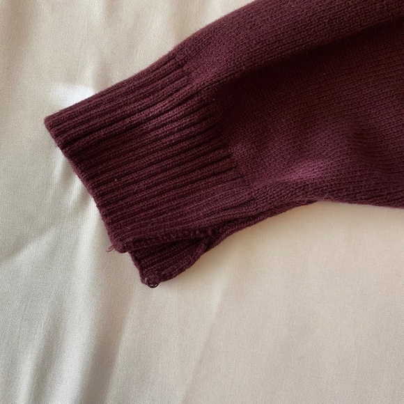Original Weatherproof Vintage Sweater - Snowflake‎ Quarter Zip-Burgundy-XL - Picture 7 of 7